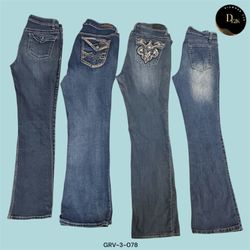 Jeans a zampa d'elefante blu alla moda - Vita alta..