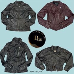 Giubbotto in pelle con zip stile biker – Moda tren..