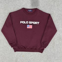 Rework Stil dunkelrote Polo-Sportpullover