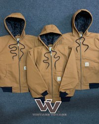 Carhartt Rework Stil Tan Kapuzenjacken-15-15325