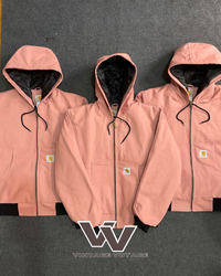 Carhartt rework style Pink hooded jackets-15-15325