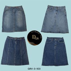 Gonna Midi in Denim Estetica Y2K – Chic Casual Str..