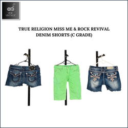 TRUE RELIGION MISS ME & ROCK REVIVAL DENIM SHORTS ..