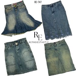 Jupes midi en denim Y2K Unique IT Girl (RE-747)