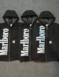 Carhartt x Marlboro überarbeiteter Stil schwarze K..