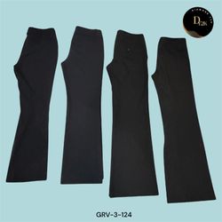 Pantalon large noir en polyester Y2K – Mode de rue..