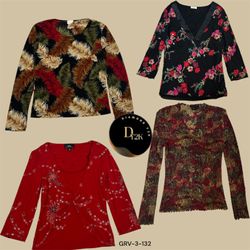 Y2K Aesthetic Long Sleeve Blouse – Black & Red, Re..