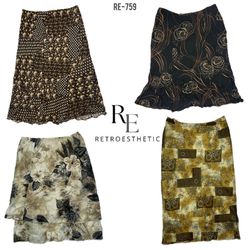 Y2K Earthy Tone Mix Poly Skirts (RE-759)