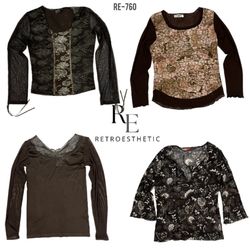 Y2K Earthy Tone Full Sleeve Tops (RE-760)