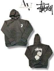 「STUSSY FUZZY DICE HOODIES、2つ無料（リワークスタイル）」