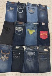 Denim bestickte Hosen 29 Stück