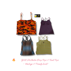 🔥Y2K Aesthetic Crop Tops & Tank Tops – Vintage & ..
