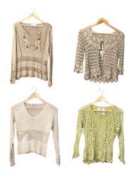 Y2k Crochet Tops for All S-989