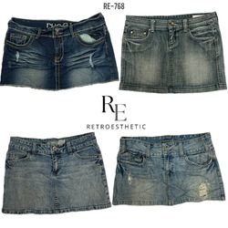 Minissaias de Denim Y2K IT Girl (RE-768)