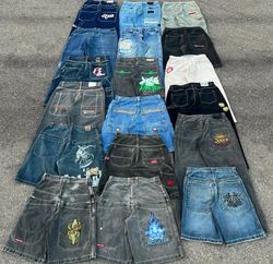 Hiphop Jorts Stickerei und Unbranded