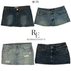 Y2K IT Girl Denim Mini-Röcke (RE-771)