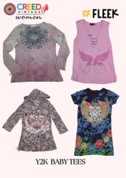 CR3887 T-shirts Y2K pour bébés - 16 pièces
