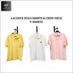 LACOSTE POLO SHIRTS & CREW NECK T-SHIRTS - 21 PCS