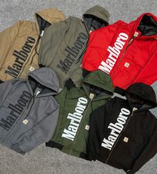 Chaquetas de estilo reeditadas Carhartt x Marlboro