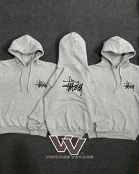 Hoodies en polaire brodés de style rework Stüssy -..