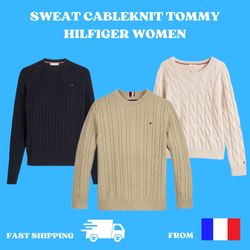 Tommy Hilfiger Kabelstrick Sweatshirt für Damen