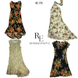 Vestidos de Verão Florais Y2K (RE-776)