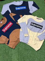 Supreme rework style sweatshirts