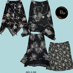 Y2K Babe Black Printed Skirt – Perfect for E-Girl ..