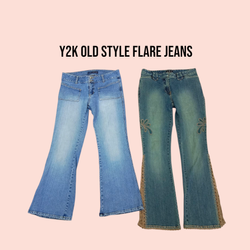 Jean flare de style ancien Y2K.