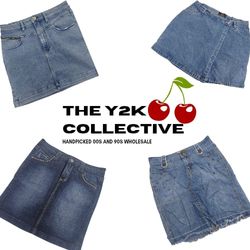 Y2K Gilmore Girls Vibe Denim Mini Skirts (TEC06)