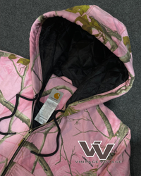 Carhartt rework style pink Realtree hooded jacket-..