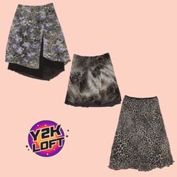 Y2K Revival Animal Print Skirts