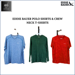 EDDIE BAUER POLOS & T-SHIRTS COL ROND - 16 PCS (BU..