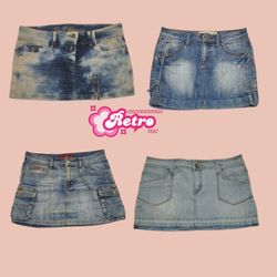 Y2k Cyber Girl Era Denim Mini Skirts (20Pcs)