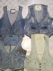 R50 Ladies Y2k Denim Vest-22