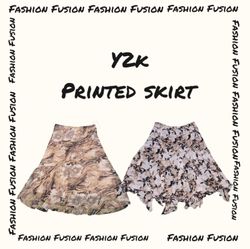 (FF-743) y2k printed Skirts