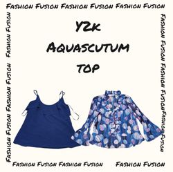 (FF-749) y2k Aquasutum Tops