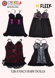 CR3958 Y2K Fancy Baby Doll Tops - 10 Pcs