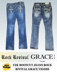 ROCKREVIVAL VIGOS GRACE Y2K BOOTCUT JEANS 10 PCS