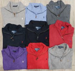 suéter premium ralph lauren 1/4zip