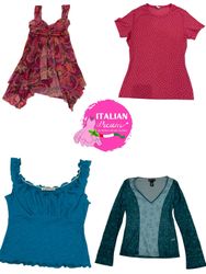 Y2k tops de malla mixta #498