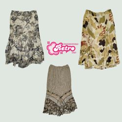 Y2k Soft Tones Midi Skirt
