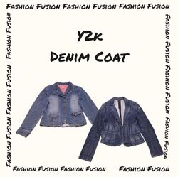 (FF-756) y2k denim  coat