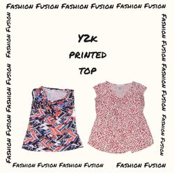 (FF-763) y2k printed Tops