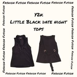 (FF-770) little Black y2k Date & Night Tops