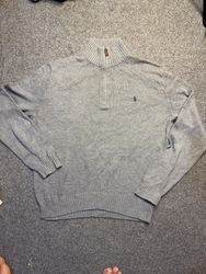 polo ralph lauren cable knit 1/4 zip sweater