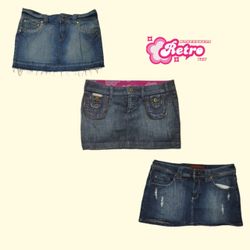 Gonne Mini in Denim Y2K