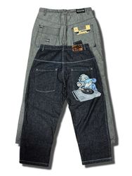Jeans Bordados Japoneses Y2K Hip Hop (AS-8)