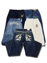 Jeans Japoneses Bordados Y2K Hip Hop (AS-9)