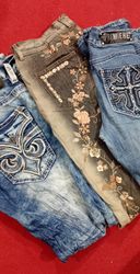 Embroidered Y2K Jeans / 8 Pcs
